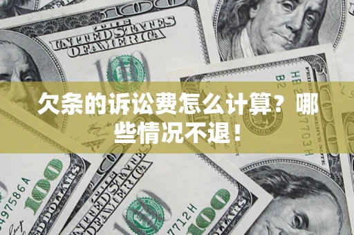 北京欠条的诉讼费怎么计算？哪些情况不退！