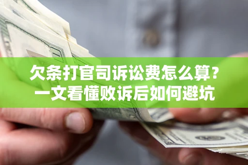 北京欠条打官司诉讼费怎么算？一文看懂败诉后如何避坑