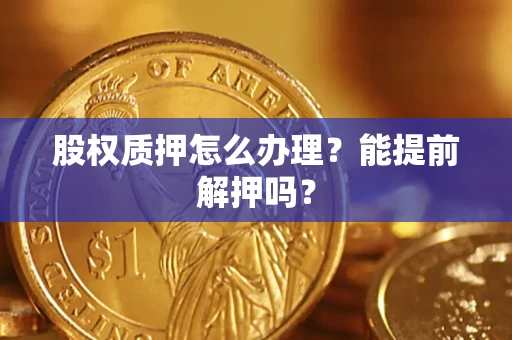 北京股权质押怎么办理？能提前解押吗？