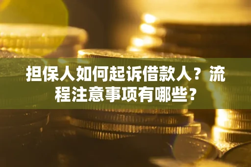 北京担保人如何起诉借款人？流程注意事项有哪些？
